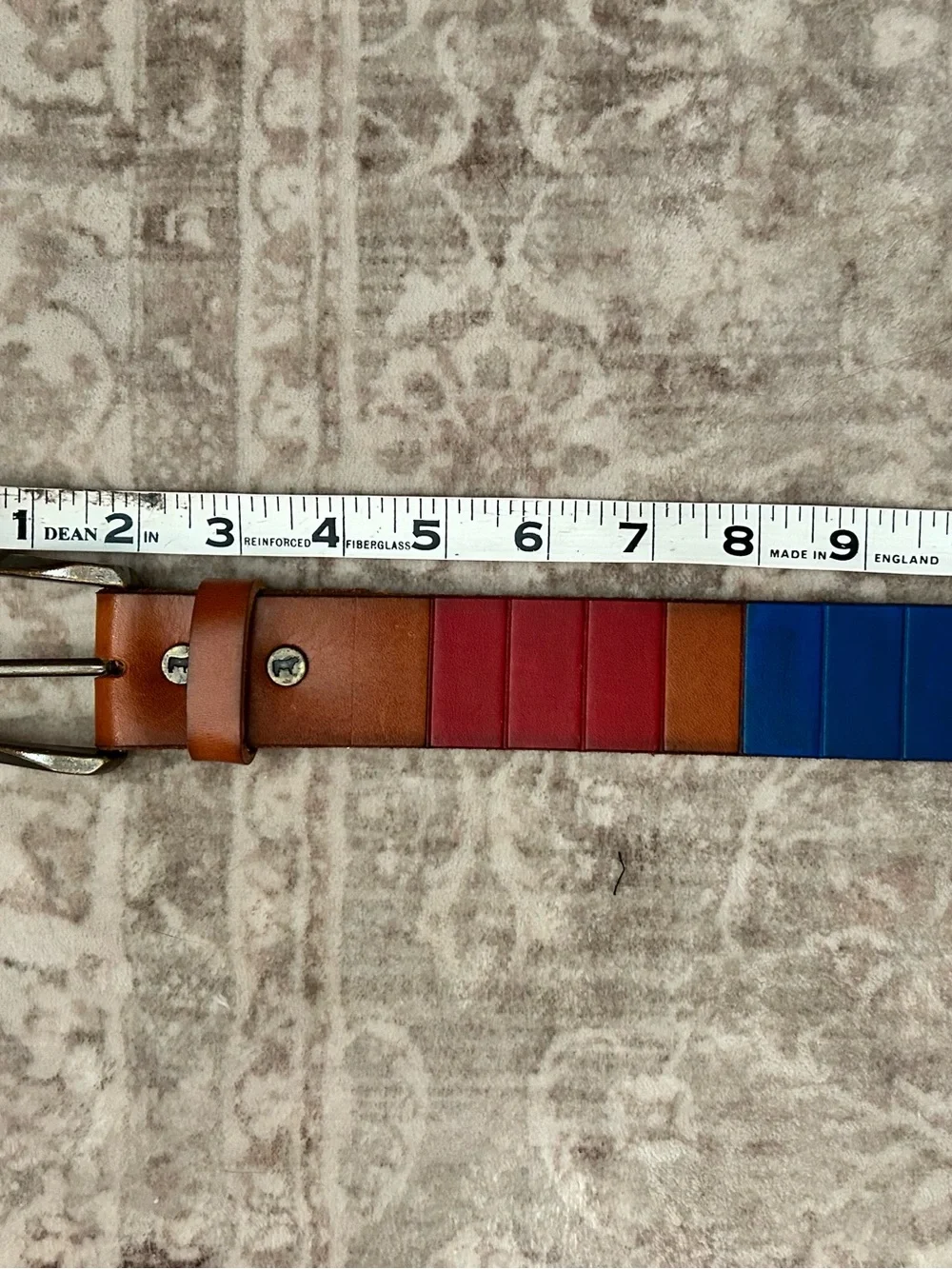 WILL Multicolor Striped Leather Men/Women’s Belt size 42